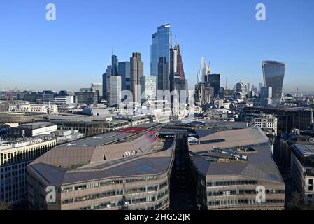 Vogelperspektive auf die Stadt London Stockfoto