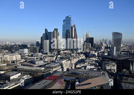 Eine Luftaufnahme der Stadt London von St. Pauls Stockfoto