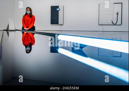 London, Großbritannien. 18th Januar 2022. Täter, 2020 - Wang Gongxin - Zwischen einer neuen Ausstellung vom 19. Januar bis 26. Februar 2022 im White Cube, Mason's Yard. Kredit: Guy Bell/Alamy Live Nachrichten Stockfoto