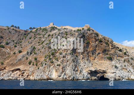 Burg von Alanya an der Mittelmeerküste Stockfoto