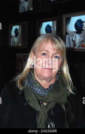 Ingmarie Halling, die 70s mit ABBA (Make-up & Costumer) tourte und jetzt Creative Director/Curator des ABBA-Museums in Stockholm ist. Schweden Stockfoto