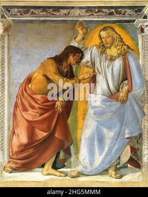 Luca Signorelli - Christus und der zweifelende Thomas Stockfoto