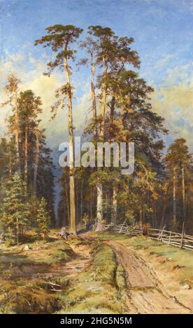 Kiefernwald (Ivan Shishkin). Stockfoto