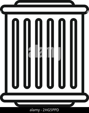 Symbolumrissvektor für Clean Pool Filter. Reinigungspumpe. Reparaturservice Stock Vektor