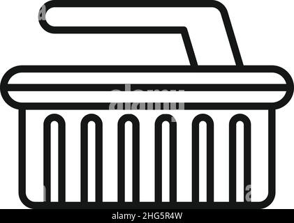 Symbolumrissvektor für Clean Pinselpool. Pumpenwartung. Reparaturservice Stock Vektor