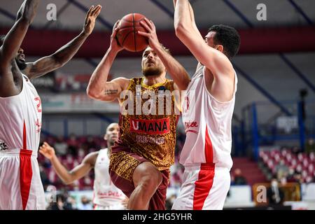 Venedig, Italien. 18th Januar 2022. Stefano Tonut (Umana Reyer) während Umana Reyer Venezia gegen Minindelice IJ Bourg en Bresse, Basketball EuroCup Championship in Venedig, Italien, Januar 18 2022 Kredit: Unabhängige Fotoagentur/Alamy Live Nachrichten Stockfoto