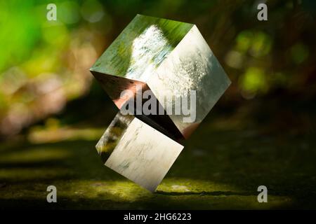 Pyrit Mineral Probe Stein Geologie Edelstein Kristall Stockfoto