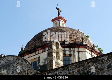 Kapelle des Dritten Ordens des Heiligen Franziskus von Assisi, Capilla de la Tercera Orden de San Francisco de Asis, Cuernavaca, Bundesstaat Morelos, Mexiko Stockfoto