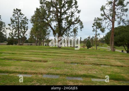 Inglewood, California, USA 15th. Januar 2022 Piinecrest-Sektion auf dem Inglewood Park Cemetery am 15. Januar 2022 in Inglewood, Los Angeles, Kalifornien, USA. Foto von Barry King/Alamy Stockfoto Stockfoto