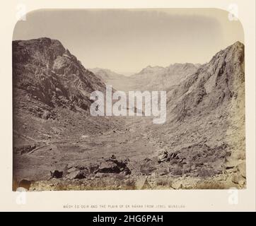 Sgt. James M. McDonald (Englisch - Wády Ed Deir und die Ebene Er Ráhah von Jebel Muneijáh Stockfoto