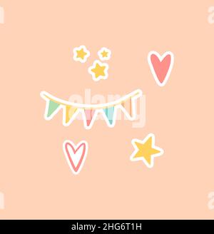 Dekorationselement für Planer oder Kalender Stock Vektor