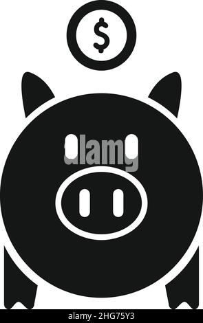 Digital Sparschwein Symbol einfacher Vektor. Finanzzahlungen. Service Stock Vektor