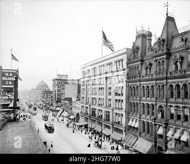 Main Street, Buffalo, New York, USA, Detroit Publishing Company, 1904 Stockfoto