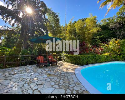 Francis Ford Coppola in La Lancha, Guatemala Stockfoto