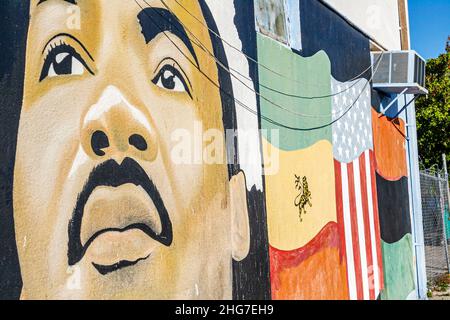 Miami Florida, Liberty City, Martin Luther King, Wandgemälde, Schwarze Geschichte, Bürgerrechtsbewegung, Anführer, FL051231377 Stockfoto