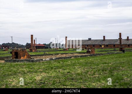 Verbrennungskamin, Konzentrationslager Auschwitz-Birkenau Stockfoto