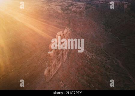 Ein Blick auf berühmte Felsformationen im Tal der Götter Stockfoto