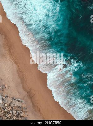 Blauer Strand und Sandstrand von Cabo San Lucas Stockfoto