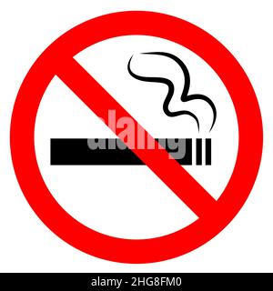 Rauchverbot. Symbol „Zigarette stoppen“. Vektorgrafik Stock Vektor