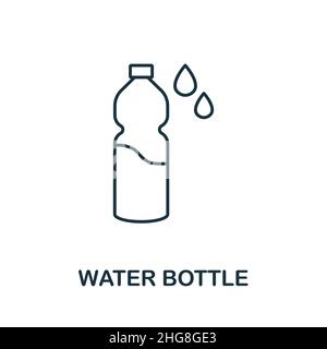 Symbol für Wasserflasche. Line Element aus der Gym Kollektion. Lineare Wasserflasche Symbol Zeichen für Web-Design, Infografiken und mehr. Stock Vektor
