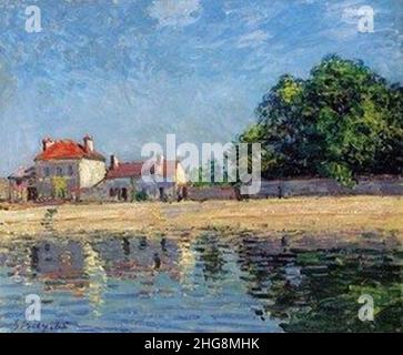 Sisley - Bords-Du-Loing,-Saint-Mammes. Stockfoto