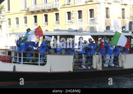 Drehorte für die Olympischen Winterspiele Cortina Milano 2026 in Venedig, Italien, Januar 18 2022. (MVS) Stockfoto