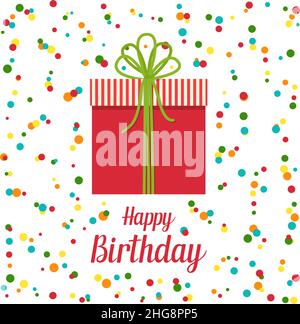 Happy Birthday Karte, Vektorgrafik Stock Vektor