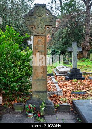 Grab der Suffragette Emmeline Pankhurst im Brompton Cemetery Borough of Kensington and Chelsea London England Stockfoto