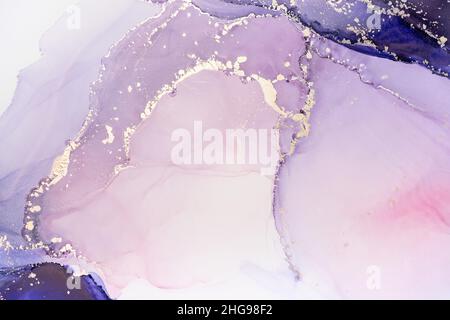 Tinte, Farbe, abstrakt. Nahaufnahme des Gemäldes. Bunte abstrakte Malerei Hintergrund. Stark texturierte Ölfarbe. Hochwertige Details. Stockfoto