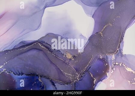 Tinte, Farbe, abstrakt. Nahaufnahme des Gemäldes. Bunte abstrakte Malerei Hintergrund. Stark texturierte Ölfarbe. Hochwertige Details. Stockfoto