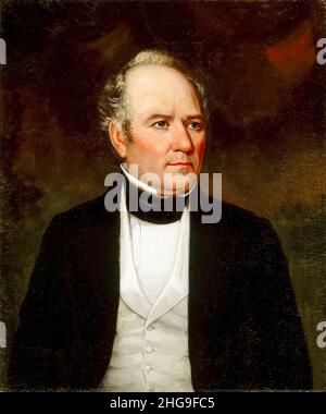 Sam Houston (1793-1863), amerikanischer General und Staatsmann Samuel Houston, Porträtmalerei von Thomas Flintoff, um 1851 Stockfoto