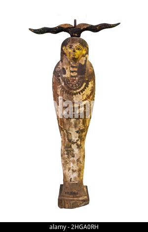 Ptah Sokar Ossiris Figur (Artefakte aus dem alten Ägypten) im Istanbuler Archäologiemuseum, Türkei. Stockfoto