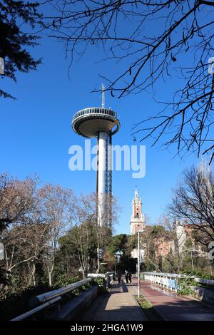 Aussichtspunkt Faro de Moncloa, Madrid Stockfoto