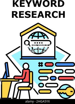 Vektorgrafik für Stichwortsuche Stock Vektor