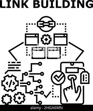 Vektorgrafik für Symbole zum Verknüpfen Stock Vektor