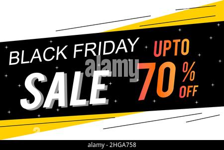 Black friday Sale Design. Verkaufsschild. Vektorgrafik Stock Vektor