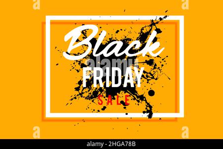 Moderne schwarze freitag Verkauf Banner mit Tinte-Effekt Stock Vektor