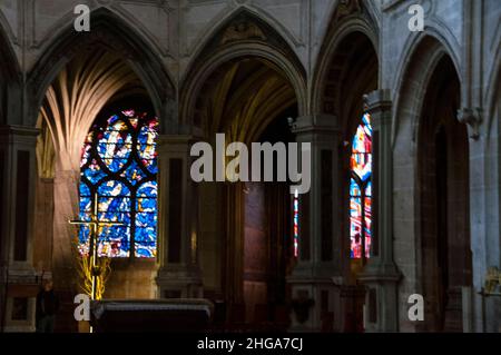 Eglise Saint-Séverin im Quartier Latin von Paris, Frankreich. Stockfoto