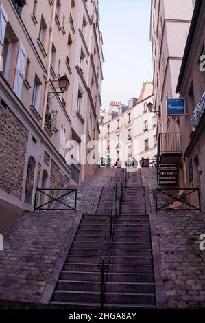 Montmartre Treppen in Paris, Frankreich. Stockfoto