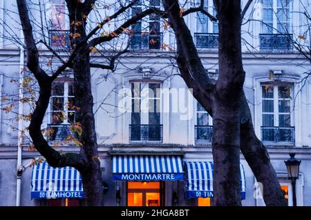 Montmartre, Place Emile Goudeau in Paris, Frankreich. Stockfoto