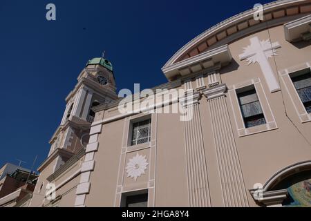 Außenansicht der Kathedrale von Saint Mary the Crowned, Gibraltar, Juli 2021 Stockfoto