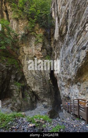 Fußweg in der Liechtensteinklamm in der Provinz Salzburg,Österreich,Europa Stockfoto