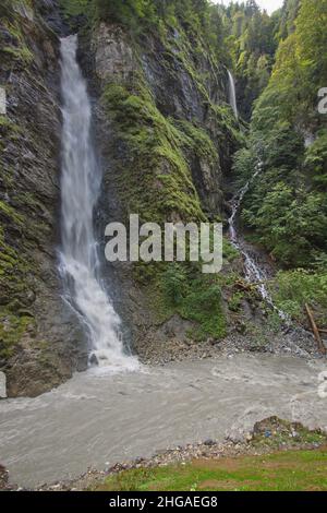 Wasserfall in der Liechtensteinklamm in der Provinz Salzburg, Österreich, Europa Stockfoto