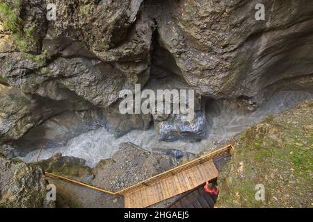 Fußweg in der Liechtensteinklamm in der Provinz Salzburg,Österreich,Europa Stockfoto