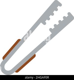 Symbol für Küchenzangen. Backwerkzeug. Kochgeräte Stock Vektor