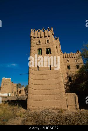 Traditionelles altes Lehmhaus, Najran Provinz Najran, Saudi-Arabien Stockfoto