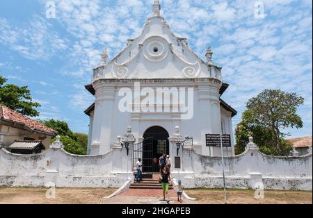 Kolonialzeit, Eingang, christliche Kirche, Niederländisch reformierte Kirche, Galle Fort, Galle, Südprovinz, Sri Lanka Stockfoto