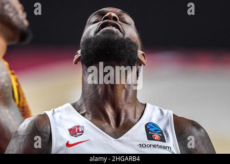 Palasport Taliercio, Venedig, Italien, 18. Januar 2022, Williams Jacorey (Minidelice Jl Bourg en Bresse) während Umana Reyer Venezia gegen Minidelice IJ Stockfoto