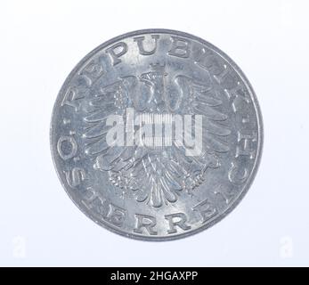 Münze, 10 Schilling, Österreich Stockfoto