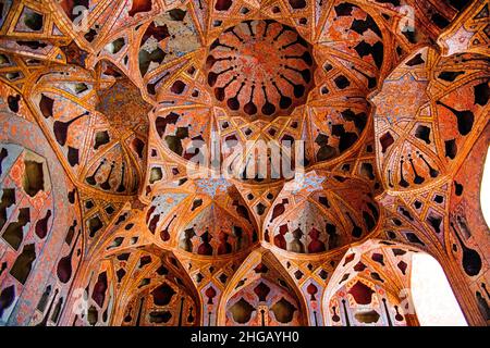 Music Room, Ali Qapu Palace, Isfahan, Isfahan, Iran Stockfoto